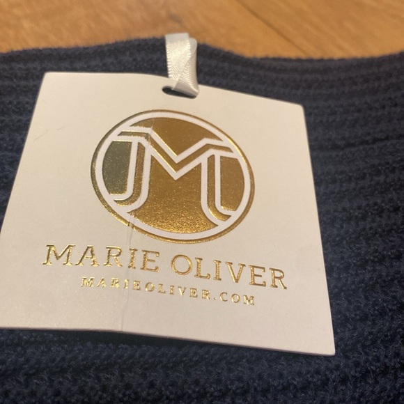 Marie Oliver Cotton Crocheted Scalloped Hem  Navy Skirt Size Medium - Picture 5 of 13